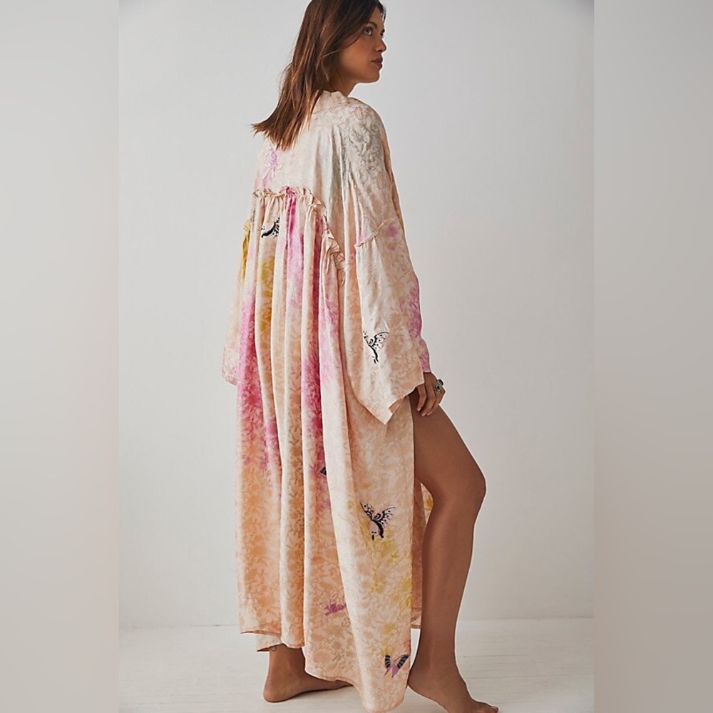 Free People Multicolor Tie-Dye Robe